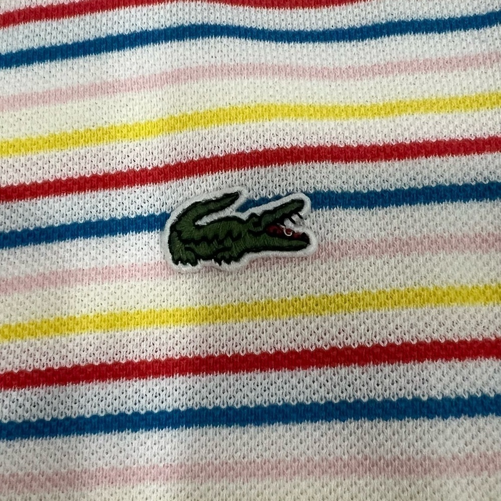 NWT kids LACOSTE short sleeve striped shirt size 10 KIDS GETS AN EXTRA PIECE - Picture 7 of 13
